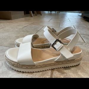 White platform sandal